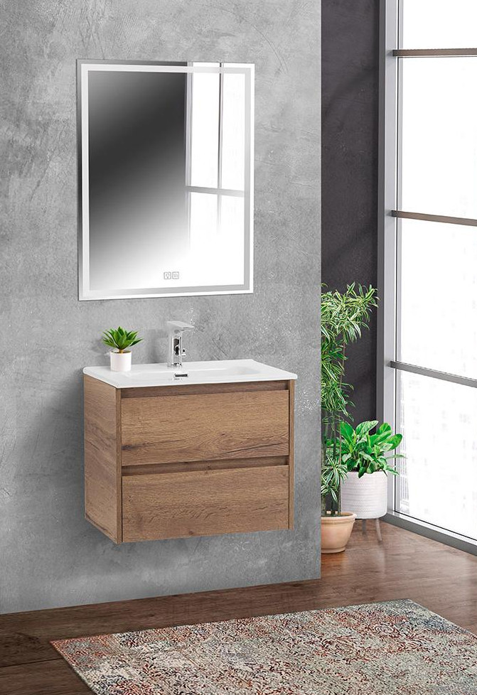 Тумба под раковину подвесная табачный дуб 71см Belbagno KRAFT KRAFT 39-700/390-2C-SO-RT