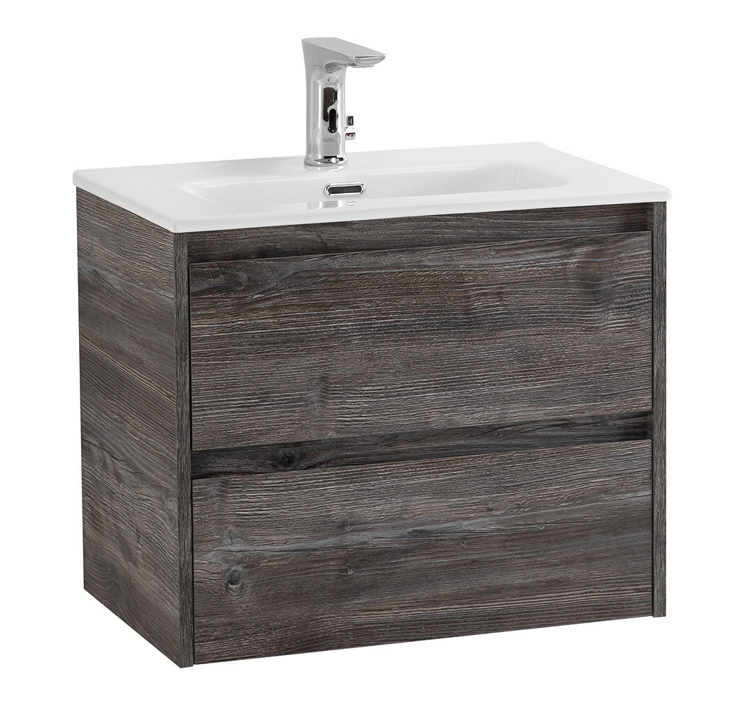 Тумба под раковину подвесная темное дерево 71см Belbagno KRAFT KRAFT 39-700/390-2C-SO-PP