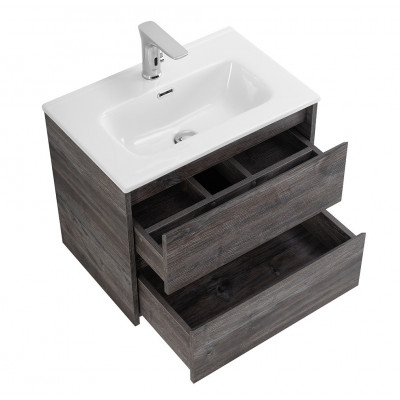 Тумба под раковину подвесная темное дерево 71см Belbagno KRAFT KRAFT 39-700/390-2C-SO-PP