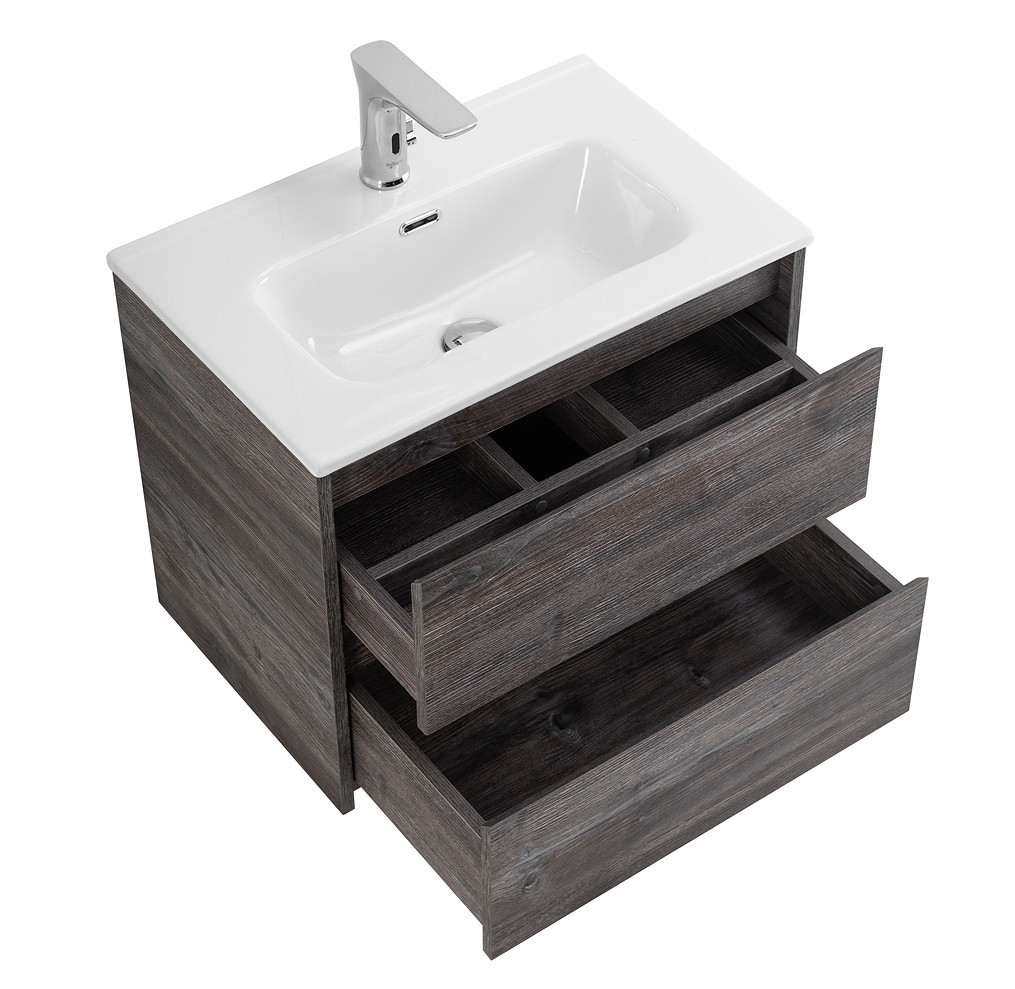 Тумба под раковину подвесная темное дерево 71см Belbagno KRAFT KRAFT 39-700/390-2C-SO-PP