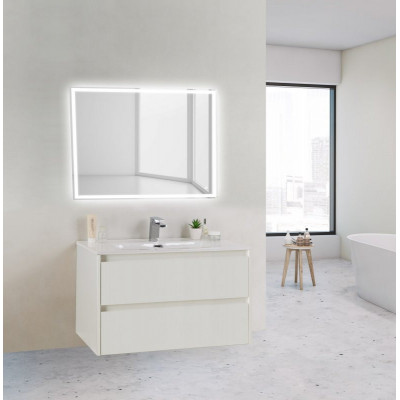 Тумба под раковину подвесная белая матовая 81см Belbagno KRAFT KRAFT 39-800/390-2C-SO-BO