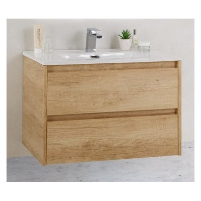 Тумба под раковину подвесная дуб небраска 81см Belbagno KRAFT KRAFT 39-800/390-2C-SO-RNN