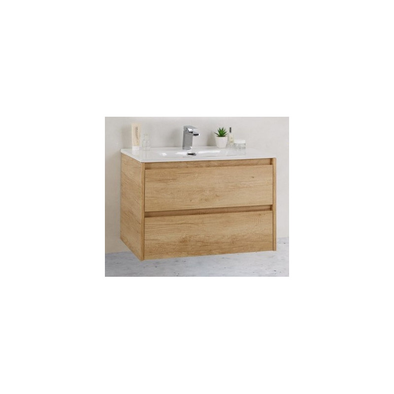 Тумба под раковину подвесная дуб небраска 81см Belbagno KRAFT KRAFT 39-800/390-2C-SO-RNN