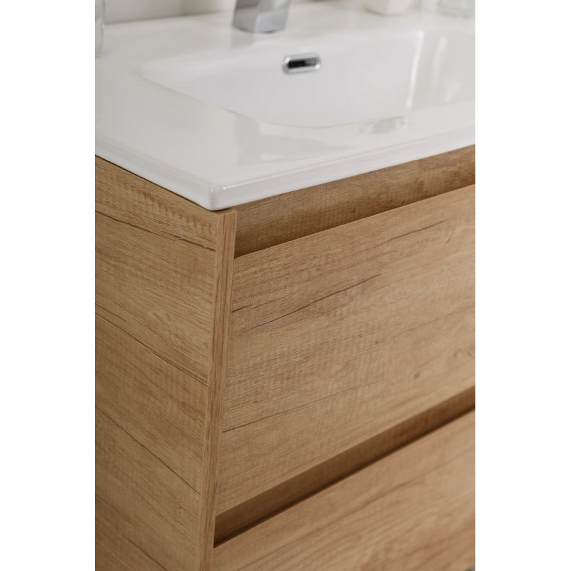 Тумба под раковину подвесная дуб небраска 81см Belbagno KRAFT KRAFT 39-800/390-2C-SO-RNN