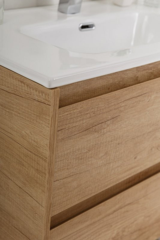 Тумба под раковину подвесная дуб небраска 81см Belbagno KRAFT KRAFT 39-800/390-2C-SO-RNN