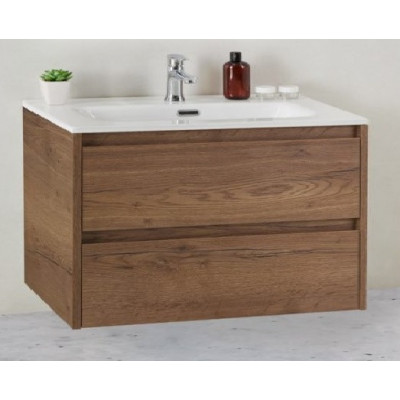 Тумба под раковину подвесная табачный дуб 81см Belbagno KRAFT KRAFT 39-800/390-2C-SO-RT