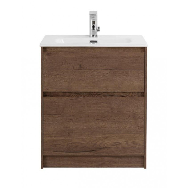 Тумба под раковину напольная табачный дуб 50см Belbagno KRAFT KRAFT39-500/390-2C-PIA-RT
