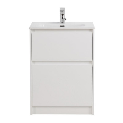 Тумба под раковину напольная белая матовая 50см Belbagno KRAFT KRAFT39-500/390-2C-PIA-BO