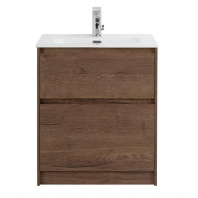 Тумба под раковину напольная табачный дуб 60см Belbagno KRAFT KRAFT39-600/390-2C-PIA-RT