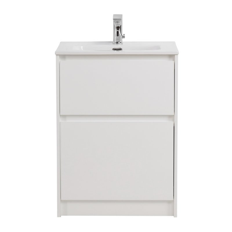 Тумба под раковину напольная белая матовая 60см Belbagno KRAFT KRAFT39-600/390-2C-PIA-BO