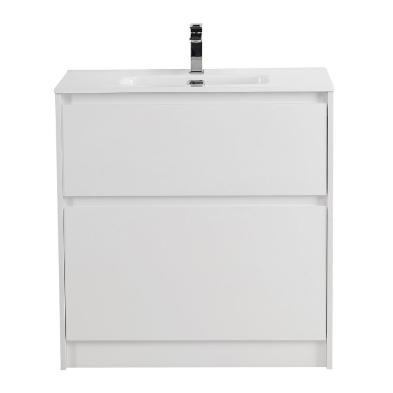 Тумба под раковину напольная белая матовая 80см Belbagno KRAFT KRAFT39-800/390-2C-PIA-BO