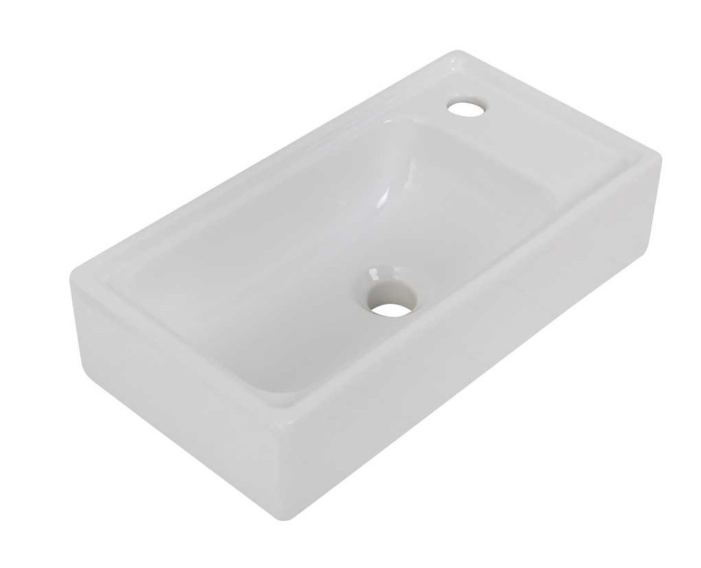 Раковина керамическая встраиваемая белая 50x28см Belbagno 7045-KL