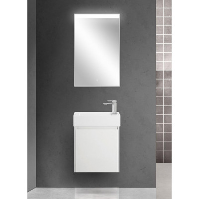 Тумба под раковину подвесная белая матовая 49см левая Belbagno KRAFT KRAFT MINI-500/260-1A-SO-BO-L