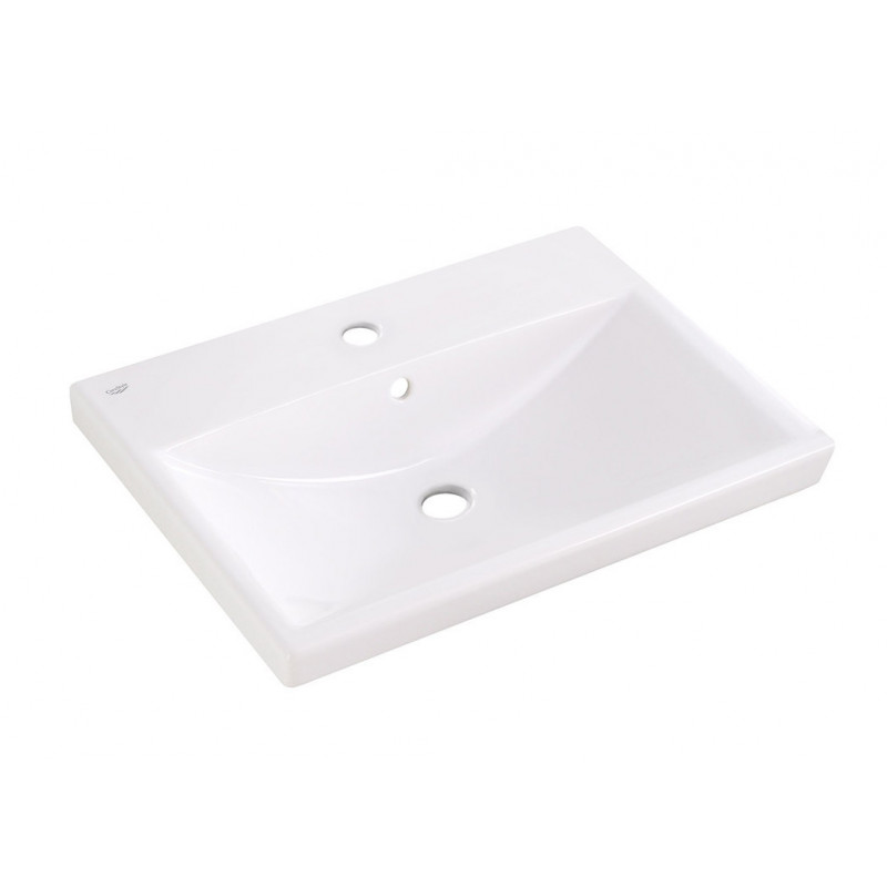 Раковина керамическая встраиваемая белая 60x45см Belbagno BB-0320-60-LVB
