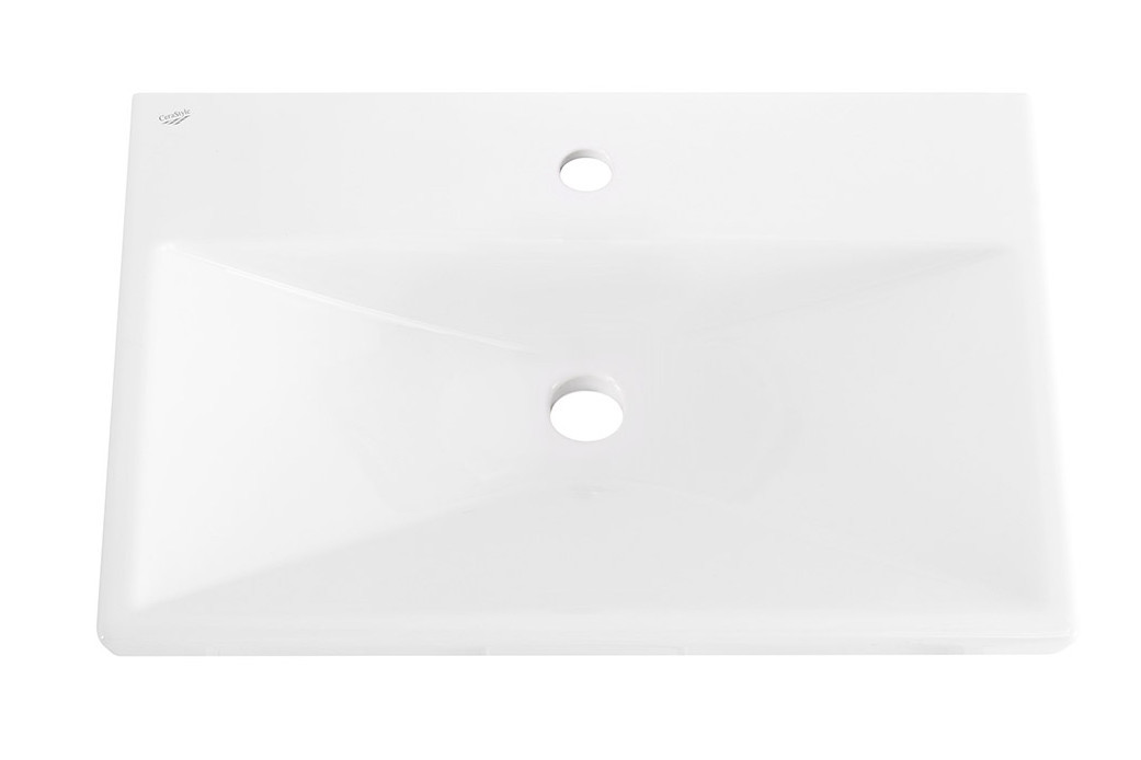 Раковина керамическая встраиваемая белая 60x45см Belbagno BB-0320-60-LVB