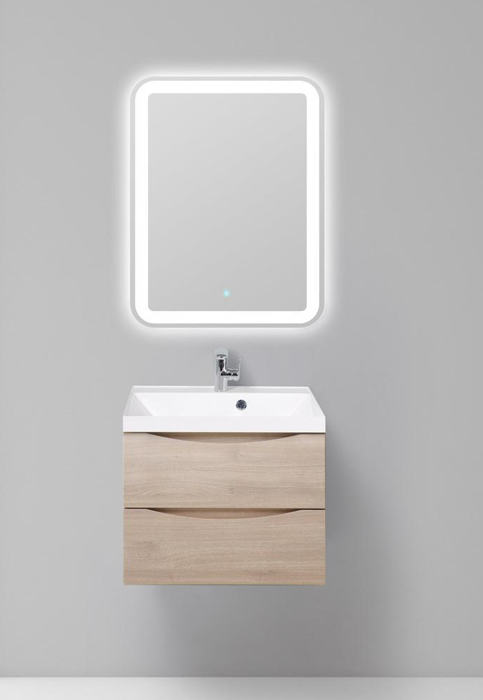 Тумба под раковину подвесная серое дерево 56см Belbagno MARINO-CER-600-2C-SO-RG-P