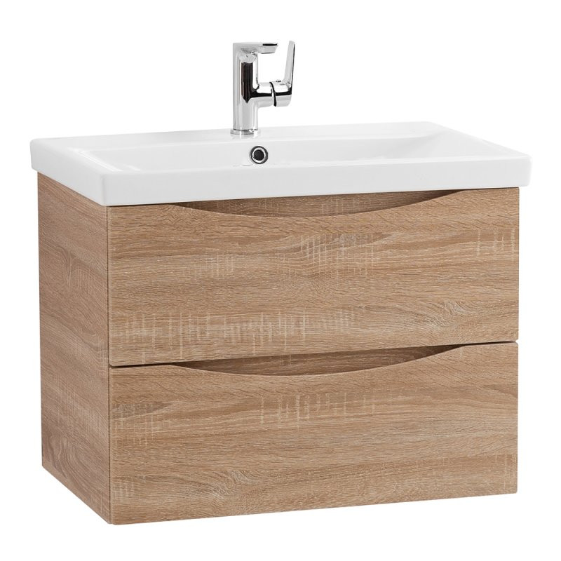 Тумба под раковину подвесная светлое дерево 56см Belbagno MARINO-CER-600-2C-SO-WO-P