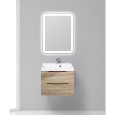 Тумба под раковину подвесная светлое дерево 56см Belbagno MARINO-CER-600-2C-SO-WO-P