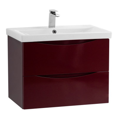 Тумба под раковину подвесная бордовая 56см Belbagno MARINO-CER-600-2C-SO-BRDL-P
