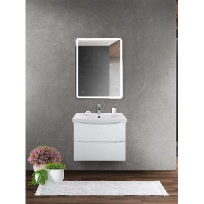Тумба под раковину подвесная белая 66см Belbagno MARINO-CER-700-2C-SO-BL-P