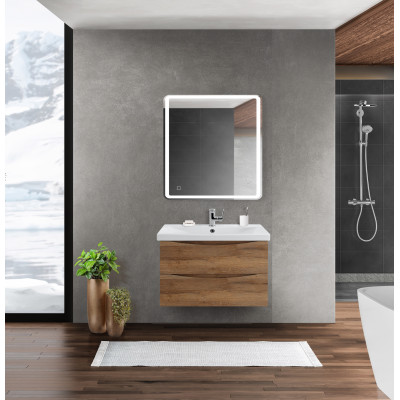 Тумба под раковину подвесная дуб рустикальный 66см Belbagno MARINO-CER-700-2C-SO-RR-P