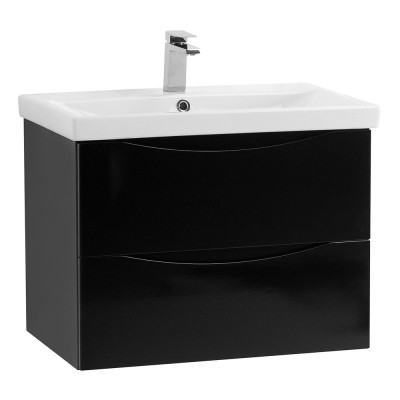Тумба под раковину подвесная черная 66см Belbagno MARINO-CER-700-2C-SO-NL-P
