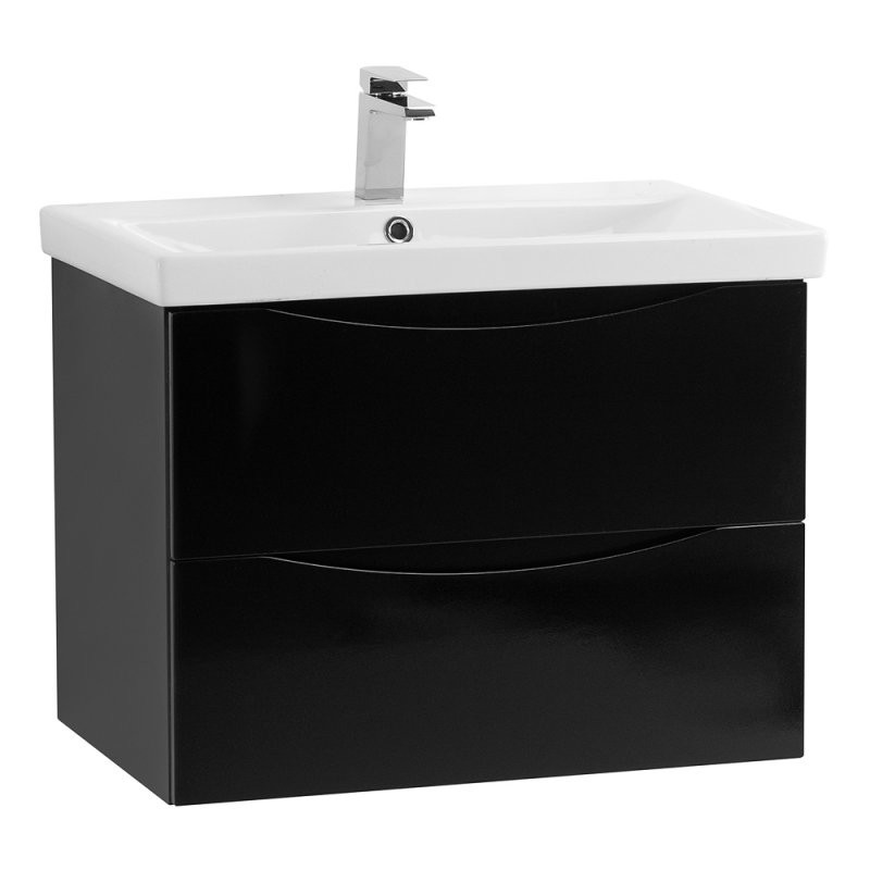 Тумба под раковину подвесная черная 66см Belbagno MARINO-CER-700-2C-SO-NL-P