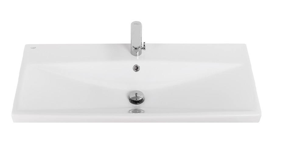 Раковина керамическая встраиваемая белая 80x45см Belbagno BB-0322-80-LVB