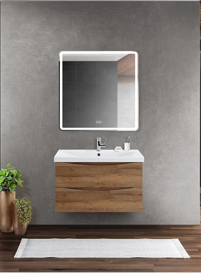 Тумба под раковину подвесная дуб рустикальный 76см Belbagno MARINO-CER-800-2C-SO-RR-P