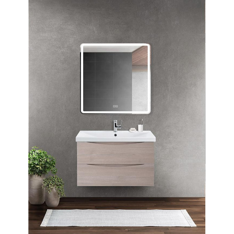 Тумба под раковину подвесная серое дерево 76см Belbagno MARINO-CER-800-2C-SO-RG-P