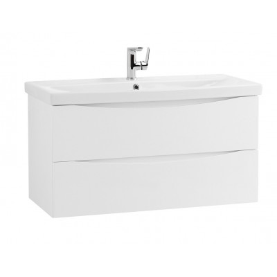 Тумба под раковину подвесная белая матовая 76см Belbagno MARINO-CER-800-2C-SO-BO-P