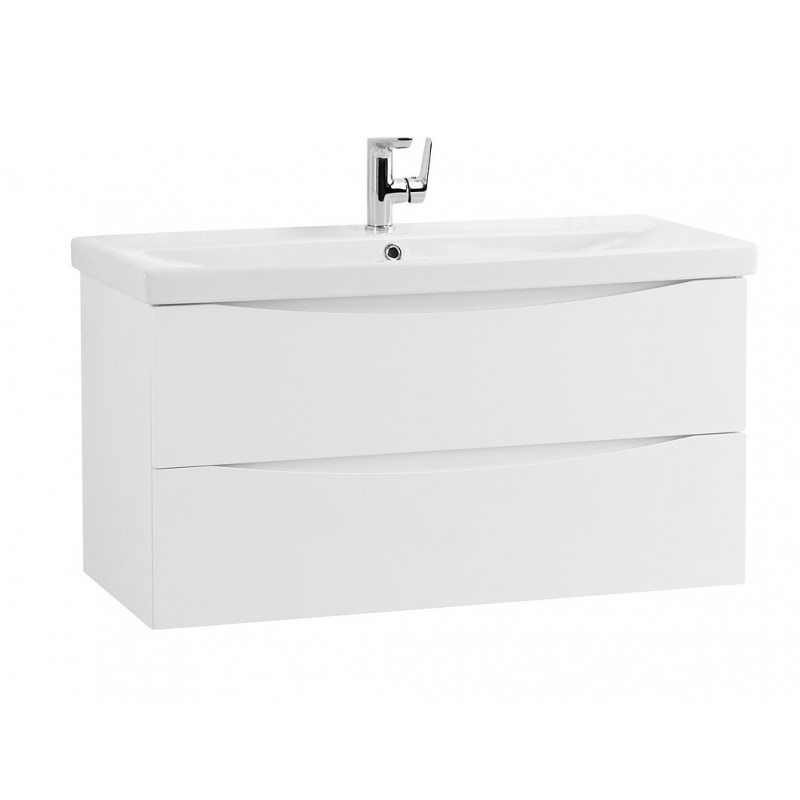 Тумба под раковину подвесная белая матовая 76см Belbagno MARINO-CER-800-2C-SO-BO-P