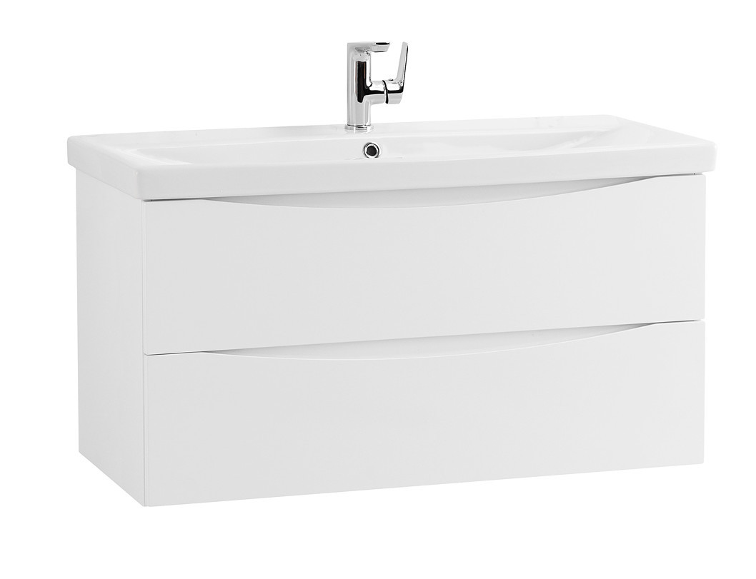 Тумба под раковину подвесная белая матовая 76см Belbagno MARINO-CER-800-2C-SO-BO-P
