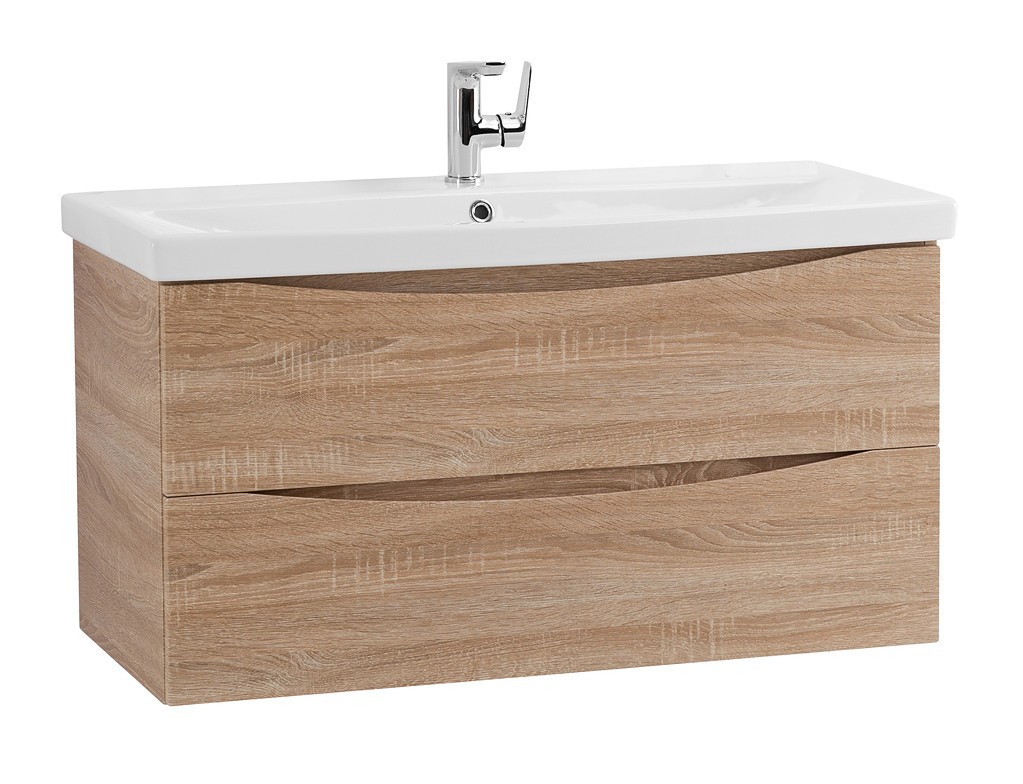 Тумба под раковину подвесная светлое дерево 76см Belbagno MARINO-CER-800-2C-SO-WO-P