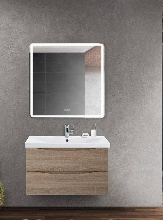 Тумба под раковину подвесная светлое дерево 76см Belbagno MARINO-CER-800-2C-SO-WO-P