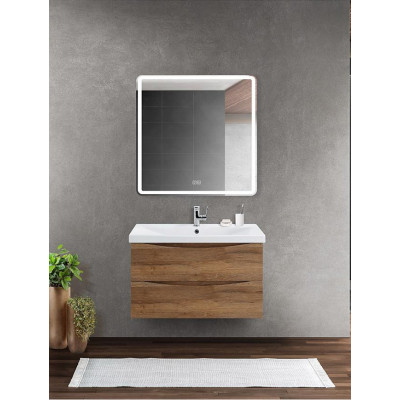 Тумба под раковину подвесная дуб рустикальный 87см Belbagno MARINO-CER-900-2C-SO-RR-P