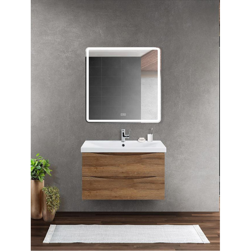 Тумба под раковину подвесная дуб рустикальный 87см Belbagno MARINO-CER-900-2C-SO-RR-P