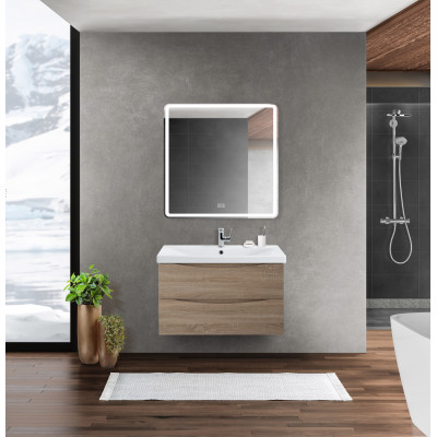 Тумба под раковину подвесная светлое дерево 87см Belbagno MARINO-CER-900-2C-SO-WO-P