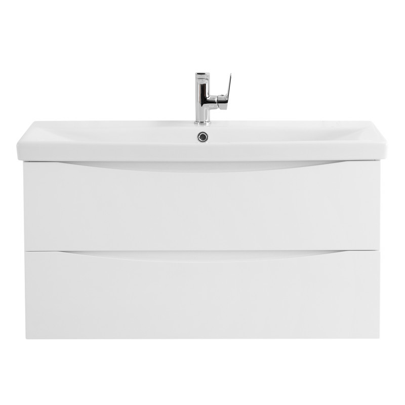 Тумба под раковину подвесная белая 96см Belbagno MARINO-CER-1000-2C-SO-BL-P