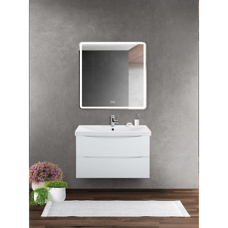 Тумба под раковину подвесная белая матовая 96см Belbagno MARINO-CER-1000-2C-SO-BO-P