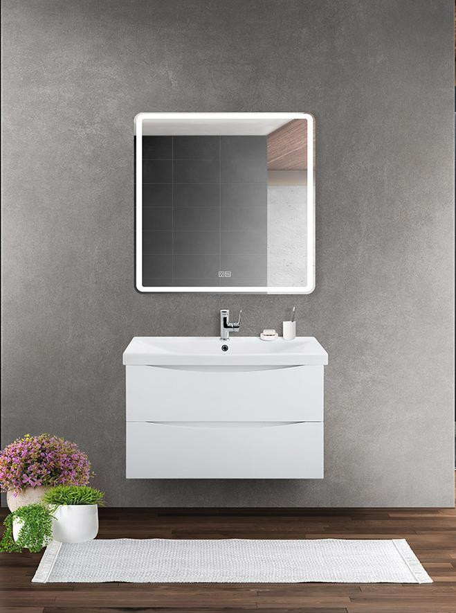 Тумба под раковину подвесная белая матовая 96см Belbagno MARINO-CER-1000-2C-SO-BO-P