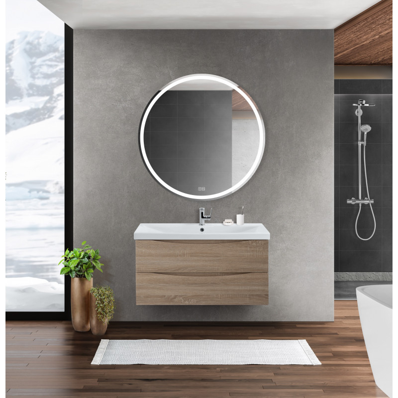 Тумба под раковину подвесная светлое дерево 96см Belbagno MARINO-CER-1000-2C-SO-WO-P