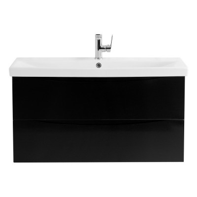 Тумба под раковину подвесная черная 96см Belbagno MARINO-CER-1000-2C-SO-NL-P