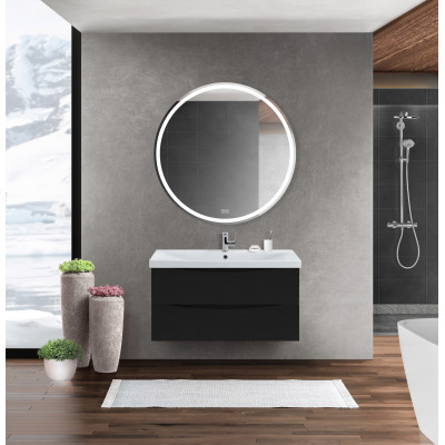 Тумба под раковину подвесная черная 96см Belbagno MARINO-CER-1000-2C-SO-NL-P