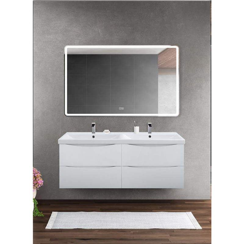Тумба под раковину подвесная белая 117см Belbagno MARINO-CER-1200-4C-SO-2-BL-P
