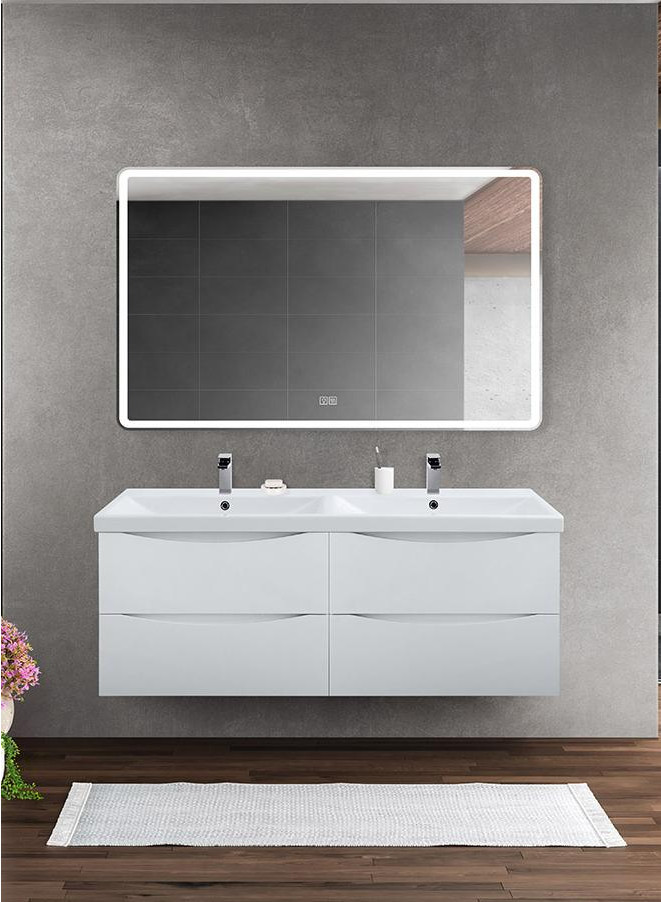 Тумба под раковину подвесная белая 117см Belbagno MARINO-CER-1200-4C-SO-2-BL-P