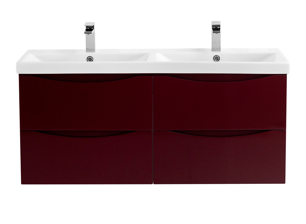 Тумба под раковину подвесная бордовая 117см Belbagno MARINO-CER-1200-4C-SO-2-BRDL-P