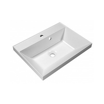 Раковина из литьевого мрамора встраиваемая белая 60x45см Belbagno BB600/450-LV-MR-AST