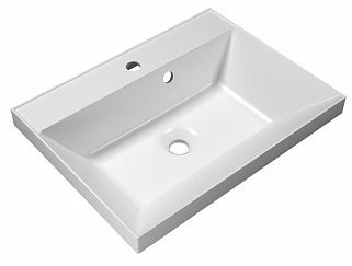 Раковина из литьевого мрамора встраиваемая белая 60x45см Belbagno BB600/450-LV-MR-AST