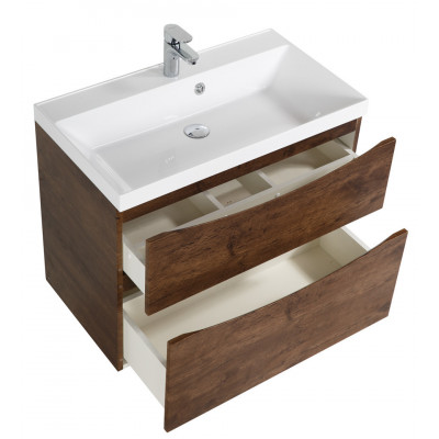 Тумба под раковину подвесная темный дуб 60см Belbagno MARINO-H60-600-2C-SO-RW-P